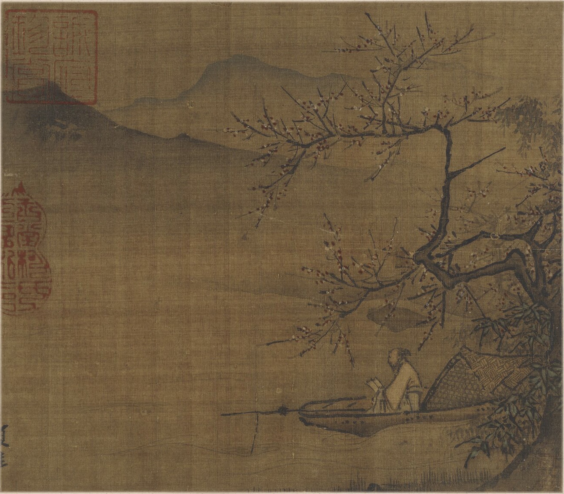 梅下读书图页