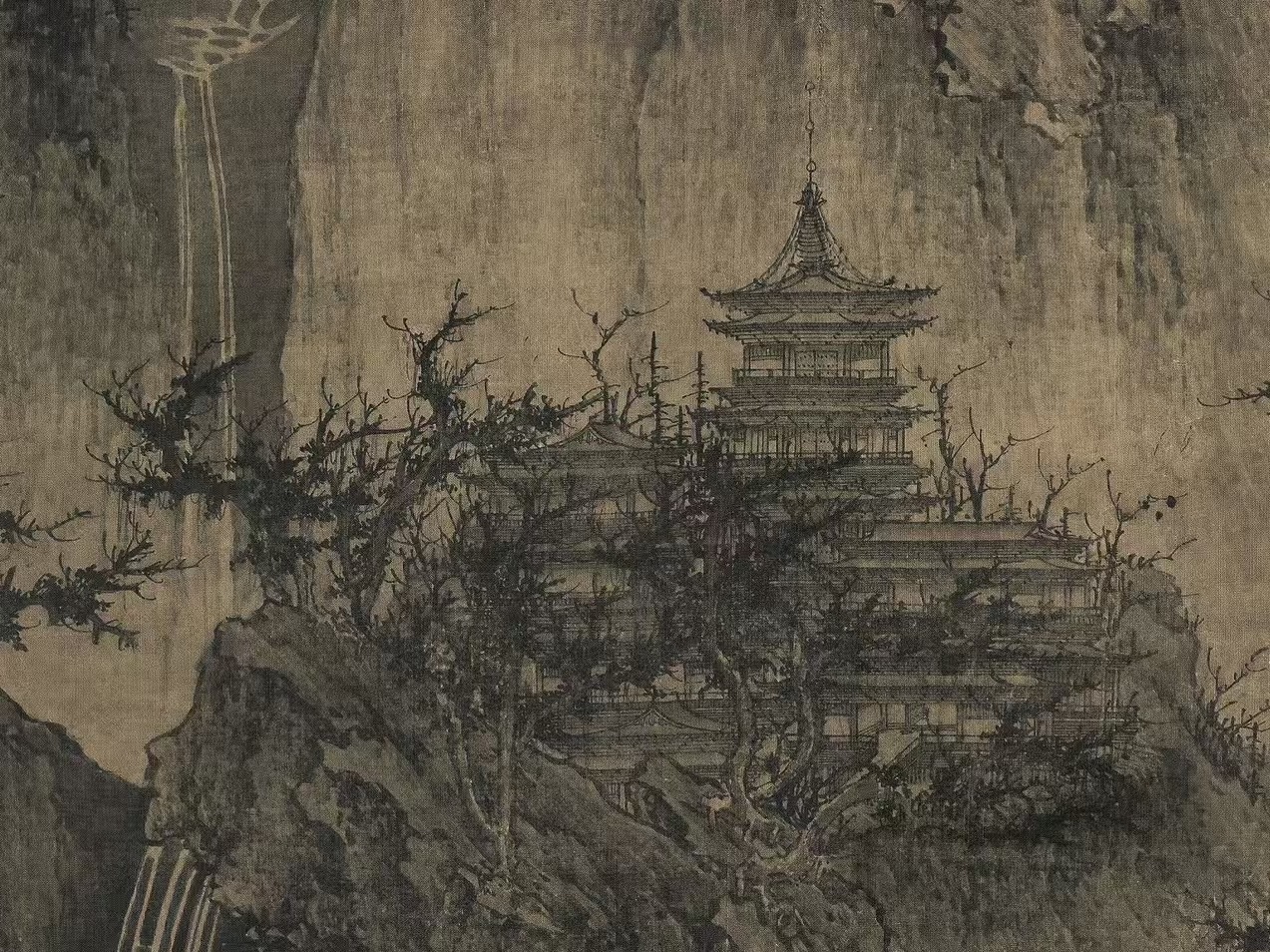 晴峦萧寺图